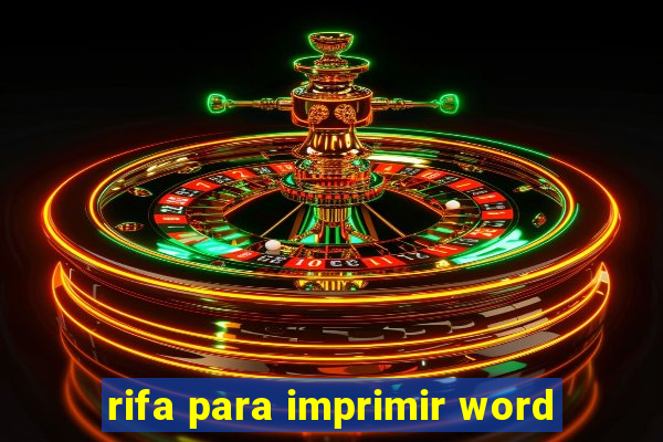 rifa para imprimir word